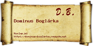 Dominus Boglárka névjegykártya