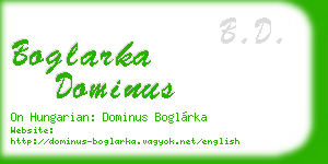 boglarka dominus business card